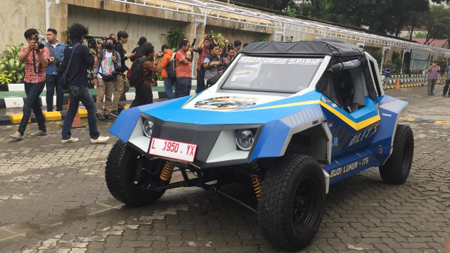 Mobil listrik BLITS hasil karya mahasiswa ITS (tampak depan) Foto: Aditya Pratama Niagara/kumparanOTO