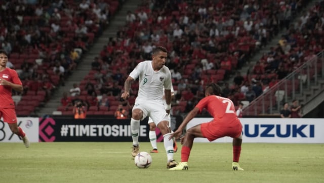 Alberto Goncalves dalam pertandingan Indonesia vs Singapura di babak penyisihan Piala AFF 2018 (Foto: Helmi Afandi/kumparan)