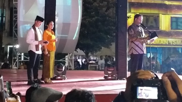 Anies dalam pencanangan revitalisasi TIM, Jakarta Pusat. (Foto: Paulina Herasmaranindar/kumparan)