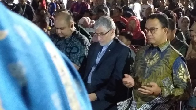 Anies dalam pencanangan revitalisasi TIM, Jakarta Pusat. (Foto: Paulina Herasmaranindar/kumparan)