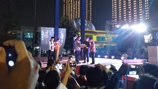 Anies dalam pencanangan revitalisasi TIM, Jakarta Pusat. (Foto: Paulina Herasmaranindar/kumparan)
