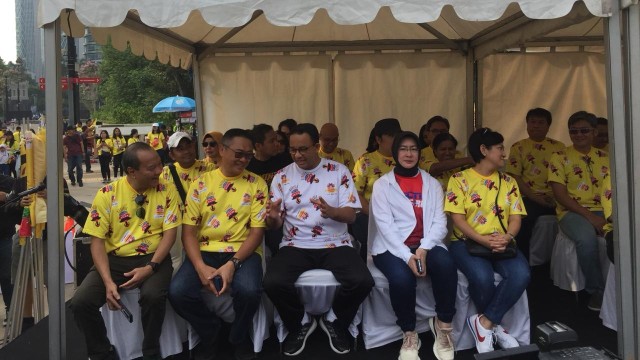 Gubernur DKI Jakarta Anies Baswedan hadiri festival Pesona Lokal di GBK. (Foto: Mirsan Simamora/kumparan)