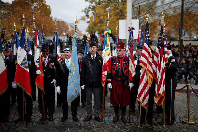 Peringatan 100 tahun berakhirnya Perang Dunia I di Prancis (Foto: Reuters/Benoit Tessier/Pool)
