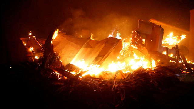 Kebakaran lahan di California, AS. (Foto: REUTERS/Eric Thayer)