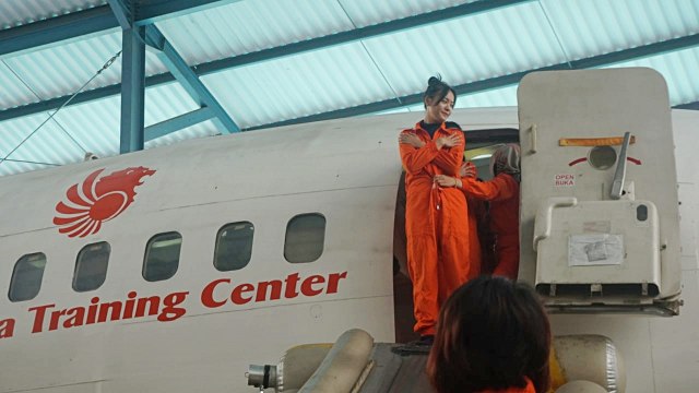 Suasana pelatihan Angkasa Training Center Lion Air Group. (Foto: Iqbal Firdaus/kumparan)