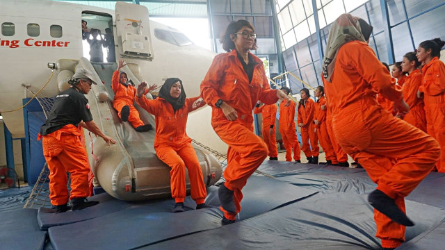 Suasana pelatihan Angkasa Training Center Lion Air Group. (Foto: Iqbal Firdaus/kumparan)