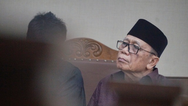 Amin Santono dalam sidang pemeriksaan saksi di Pengadilan Tipikor, Jakarta, Senin (12/11). Foto: Nugroho Sejati/kumparan
