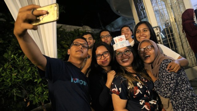 Suasana dalam acara 100 persen wartawan di kantor kumparan. (Foto: Aditia Noviansyah/kumparan)