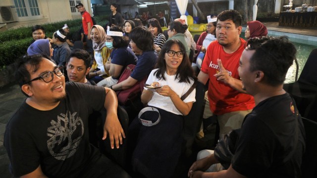 Suasana dalam acara 100 persen wartawan di kantor kumparan. (Foto: Aditia Noviansyah/kumparan)