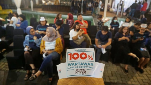 Suasana dalam acara 100 persen wartawan di kantor kumparan. (Foto: Nugroho Sejati/kumparan)