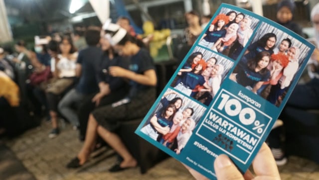 Hasil photobooth di kantor kumparan dalam acara 100 persen wartawan. (Foto: Helmi Afandi/kumparan)