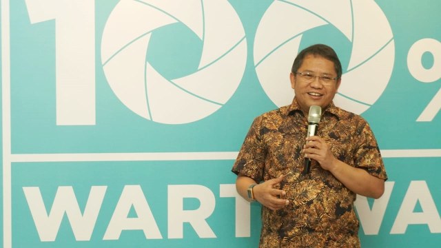 Menteri Komunikasi dan Informatika Rudiantara dalam acara 100 persen wartawan di kantor kumparan. (Foto: Iqbal Firdaus/kumparan)