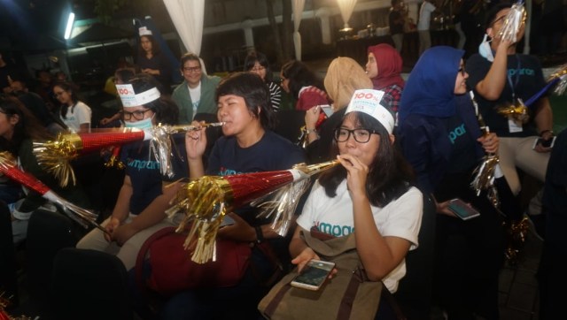 Suasana keseruan acara 100 persen wartawan di kantor kumparan. (Foto: Fanny Kusumawardhani/kumparan)