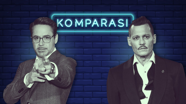 Robert Downey Junior dan Johnny Depp (Foto: Instagram @robertdowneyjr/@johnnydeppofficial)