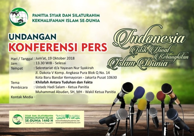 Konfrensi pers Khalifah. (Foto: Dok.syiarkhilafahdunia)