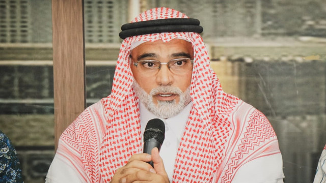 Duta Besar Arab Saudi, Osama bin Mohammed Abdullah Al Shuhaibi, saat berkunjung ke kantor Pimpinan Pusat Muhammadiyah. (Foto: Jamal Ramadhan/kumparan)