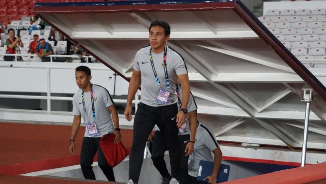 Pelatih Timnas Indonesia Bima Sakti. (Foto: Helmi Afandi Abdullah/kumparan)
