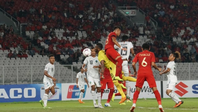 Pertandingan AFF Suzuki Cup 2018 Indonesia vs Timor Leste di SUGBK senayan. (Foto: Helmi Afandi Abdullah/kumparan)