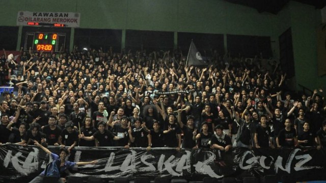 Suporter sekolah Laskar Gonzaga dari SMA Gonzaga (Foto: Laskar Gonzaga)