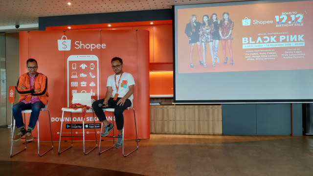 Rezki Yanuar (kiri) dan Aditya Maulana (kanan) dalam media brief Blackpink di Jakarta, Rabu (14/11). (Foto: Niken Nurani/kumparan)