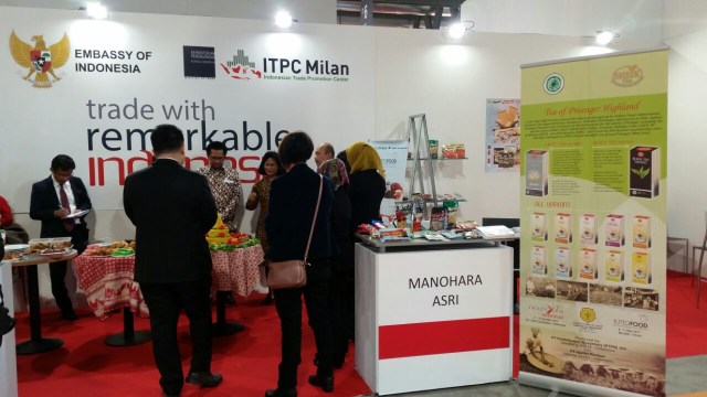 Pameran yang diikuti oleh ITPC Milan di Tutto Food 2017 di Italia (Foto: Dok. Pribadi)