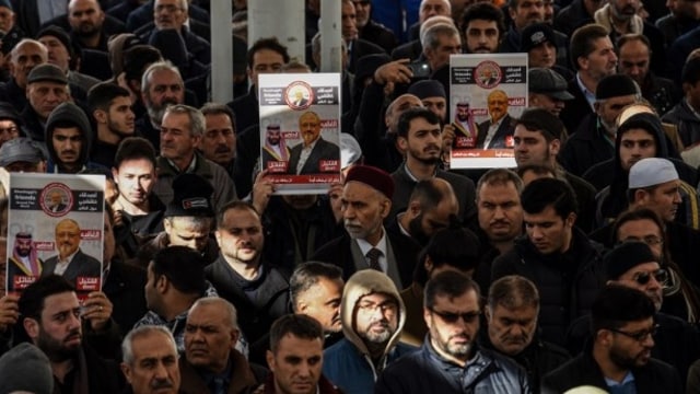 Salat gaib untuk Jamal Khashoggi di Istanbul (Foto: Bulent Kilic)