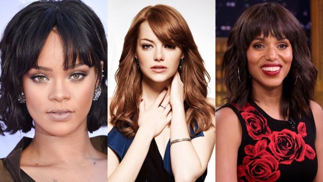 Bentuk Poni Sesuai dengan Bentuk Wajah (Foto: IG: @rihannas.updates @emmastonefanpage6 @kerrywashington)