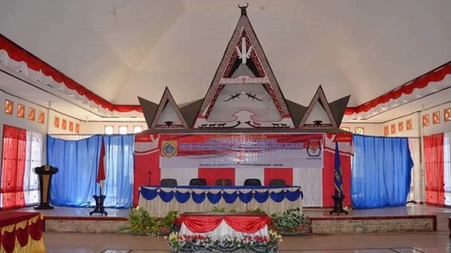 Gedung serba guna Pakpak Bharat. (Foto: Facebook/Supardi Sitohang)