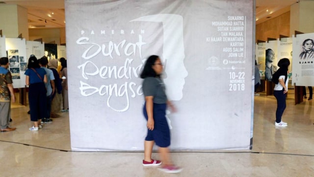 Pameran Surat Pendiri Bangsa di Museum Nasional. (Foto: Fanny Kusumawardhani/kumparan)