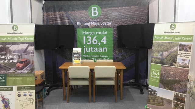 Bintang Maja Lestari tawarkan perumahan paling murah dalam pameran Properti REI Mandiri Property Expo 2018. (Foto: Abdul Latif/kumparan)