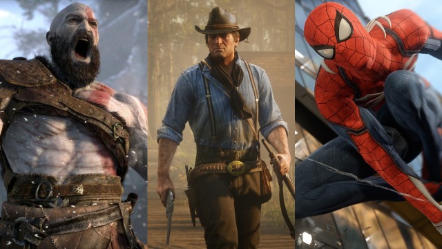 Game 'God of War', 'Red Dead Redemption 2', dan 'Spider-Man'. (Foto: SIE, Rockstar Games)