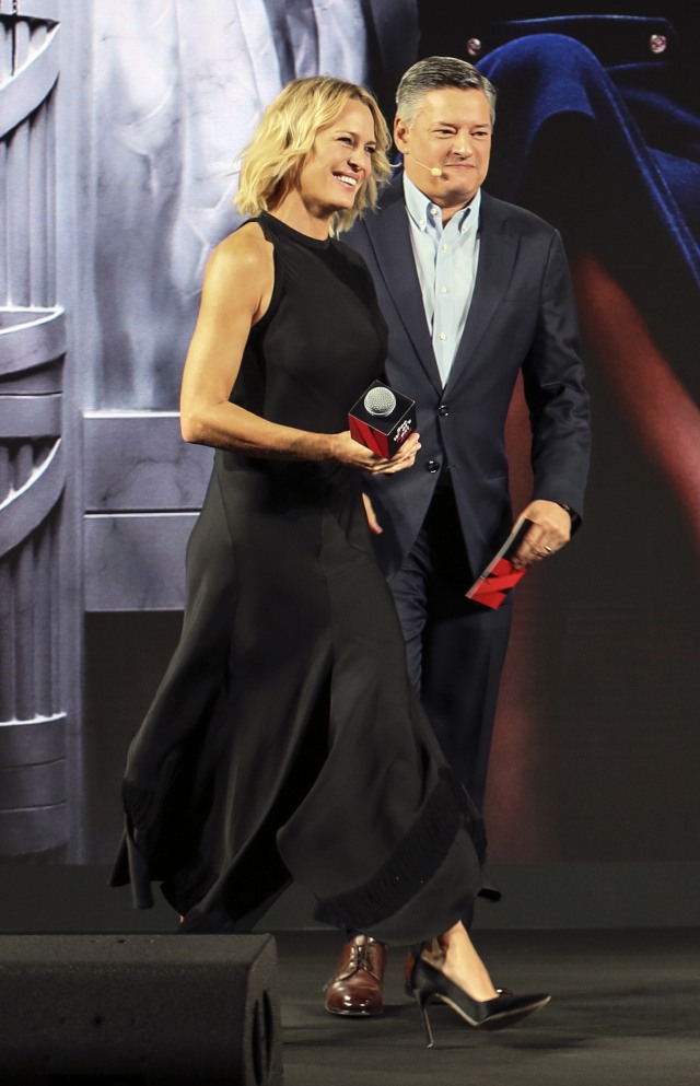 Robin Wright di acara What's Next Asia di Singapura (Foto: dok.Netflix)