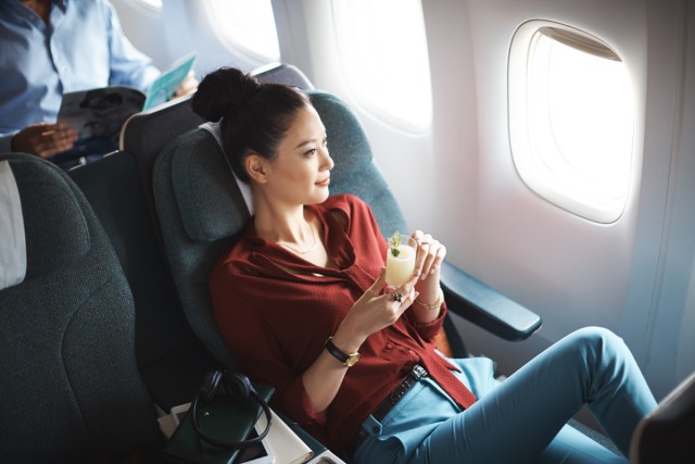 Tampilan kelas bisnis, Cathay Dragon (Foto: Dok. Cathay Dragon)