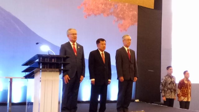 Jusuf Kalla di Resepsi Peringatan Ultah Kaisar Jepang. (Foto: Kevin Kurnianto/kumparan)