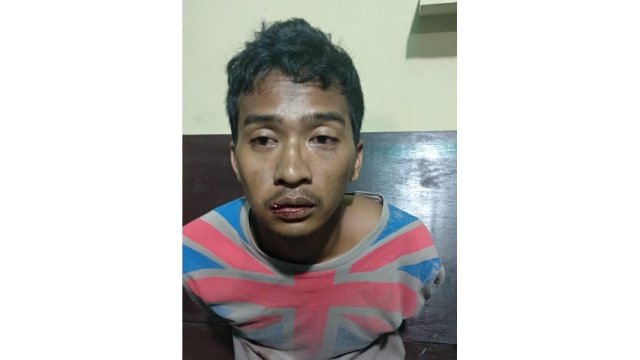 Herman (25), terduga pembunuh Levie Prisilia ditangkap polisi. (Foto: Istimewa)