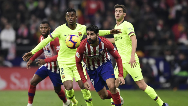 Diego Costa jadi pahlawan Atletico. (Foto: JAVIER SORIANO / AFP)