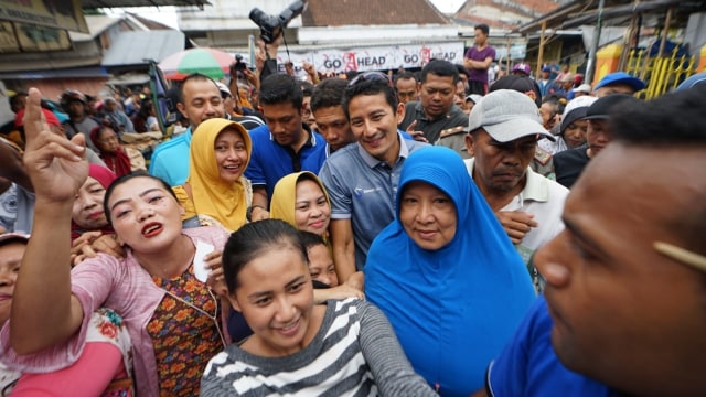 Sandiaga Uno mengunjungi Pasar Lumajang, Kabupaten Lumajang, Jawa Timur, Minggu (25/11/2018). (Foto: Dok.Tim Sandiaga Uno)