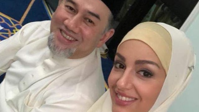 Raja Malaysia Sultan Muhamad V Faris menikahi Miss Moscow 2015, Oksana Voevodina. (Foto: Twitter/@Eika_nadia)