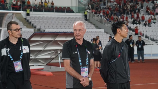 Pelatih Timnas Filipina Sven Goran Eriksson (tengah). (Foto: Helmi Afandi Abdullah/kumparan)