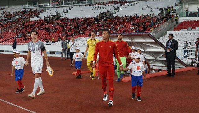 Pemain Timnas Indonesia jelang Pertandingan AFF Suzuki Cup 2018 Indonesia vs Filipina. (Foto: Helmi Afandi Abdullah/kumparan)
