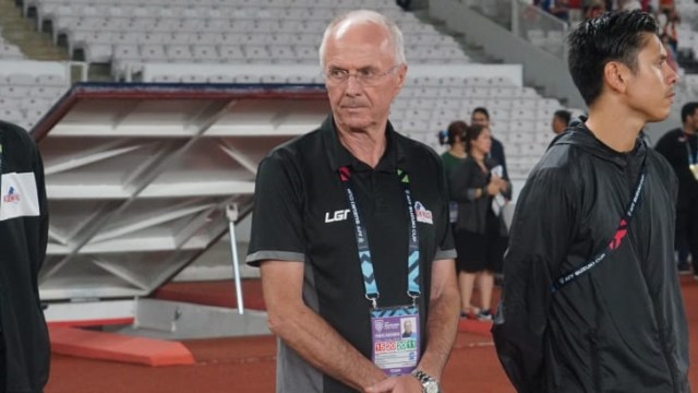 Pelatih Timnas Filipina Sven Goran Eriksson (kiri). (Foto: Helmi Afandi Abdullah/kumparan)