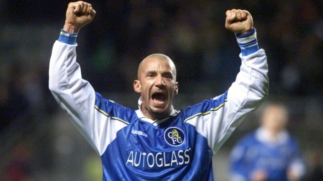Eks penyerang Chelsea, Gianluca Vialli. (Foto: Owen Humphreys/AFP)