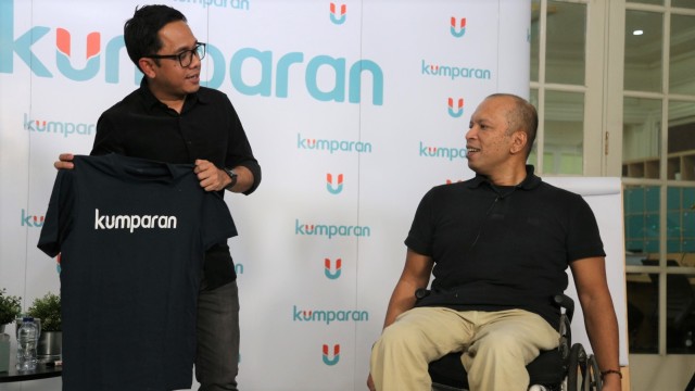 CEO kumparan Hugo Diba (kiri) dan  CEO GE Handry Satriago (kanan). (Foto: Aditia Noviansyah/kumparan)