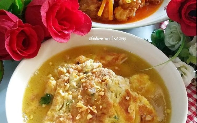 Ilustrasi Sup Telur Dadar (Foto: Instagram @lindacen_cen)