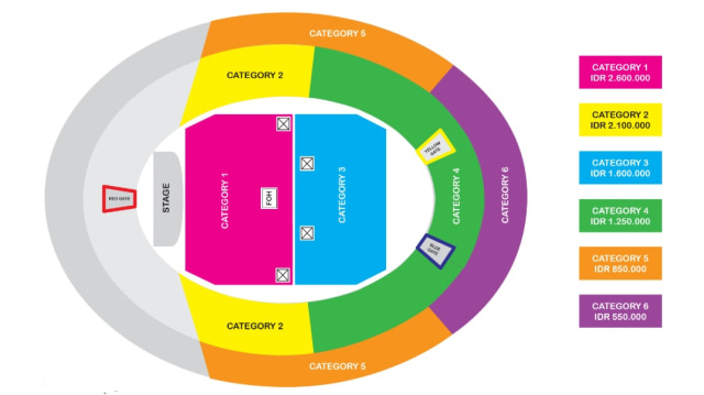 Layout kategori tiket konser Ed Sheeran (Foto: www.edsheeranjakarta.com)