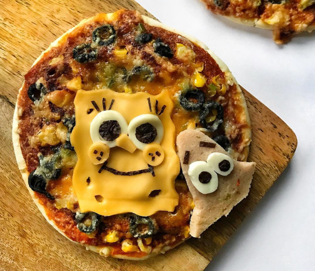SpongeBob pizza (Foto: Instagram @_thebentobear)