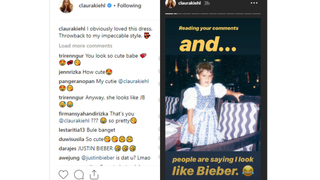 Foto masa kecil Cinta Laura dianggap mirip Justin Bieber. (Foto: instagram/claurakiehl)