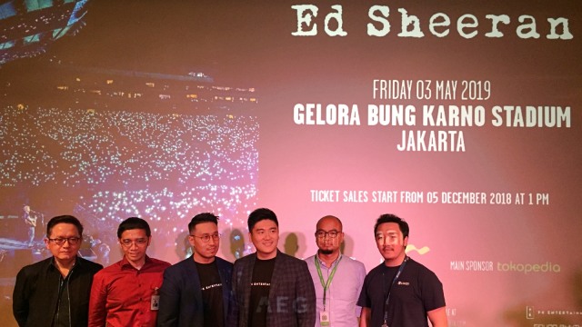 Konferensi pers konser Ed Sheeran. (Foto: Alexander Vito/kumparan)