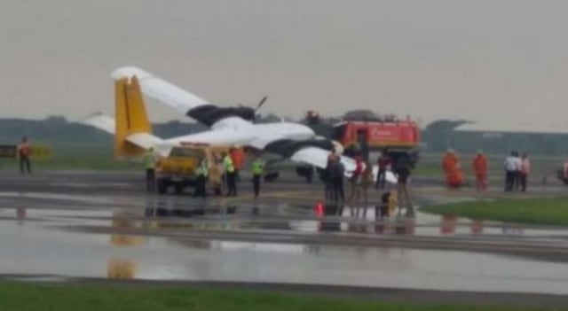 Tergelincir, Pesawat Air Fast Patah Roda Utama 
