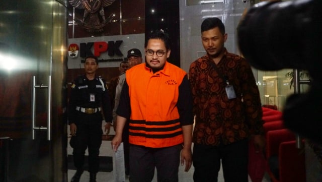 Pengacara Arif Fitrawan usai diperiksa KPK terkait kasus OTT PN Jaksel. (Foto: Irfan Adi Saputra/kumparan)